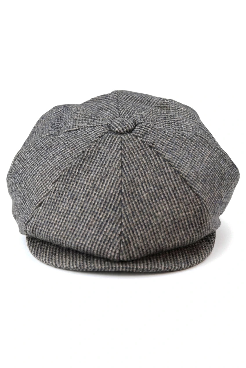 Férfi 8 paneles Razor Baker fiú sapka, gyapjú tweed anyagból, Shelby Newsboy lapos sapka, szürke