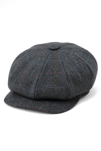 Férfi 8 paneles Razor Baker fiú sapka gyapjú tweed szemellenzővel, lapos sapka, újságosfiúknak