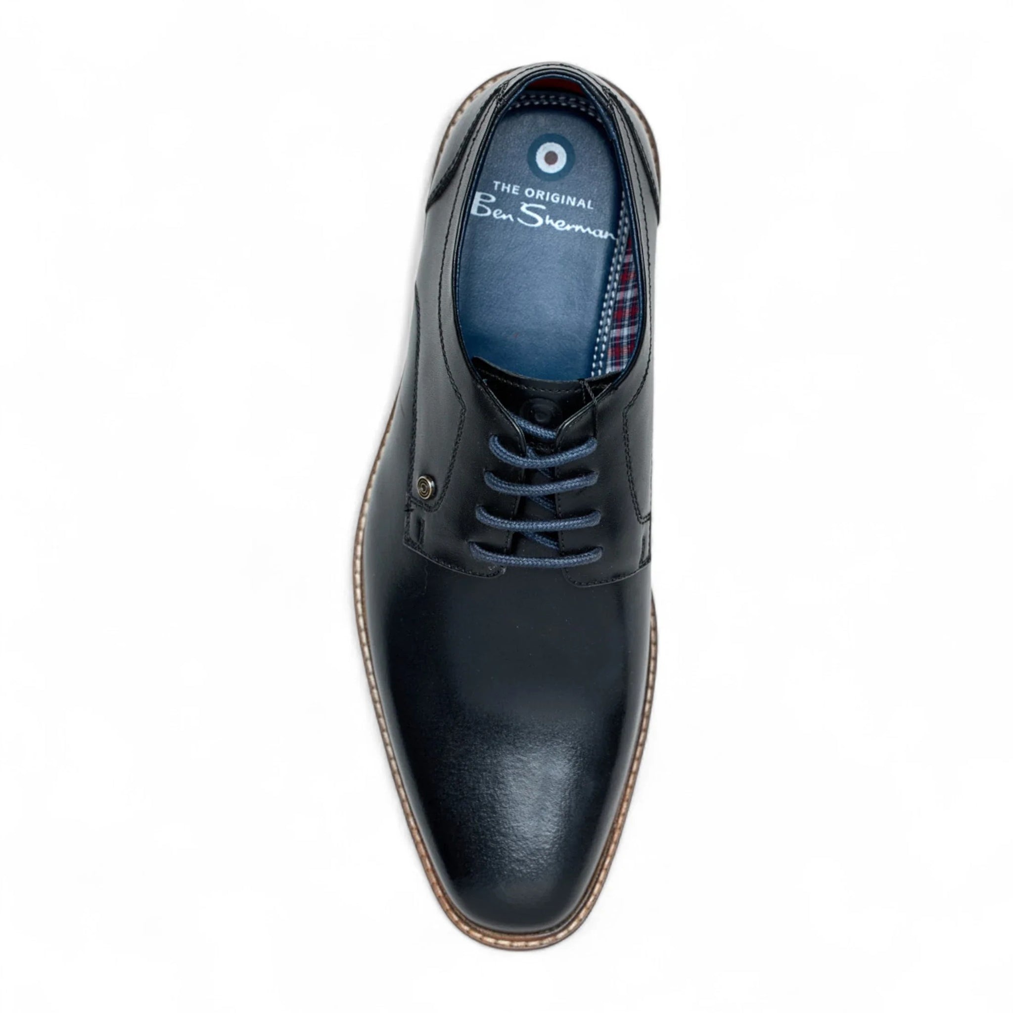 Férfi fekete bőr polírozott egyszerű formális Derby cipő