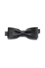 Férfi fekete szatén vékony üzleti csokornyakkendő