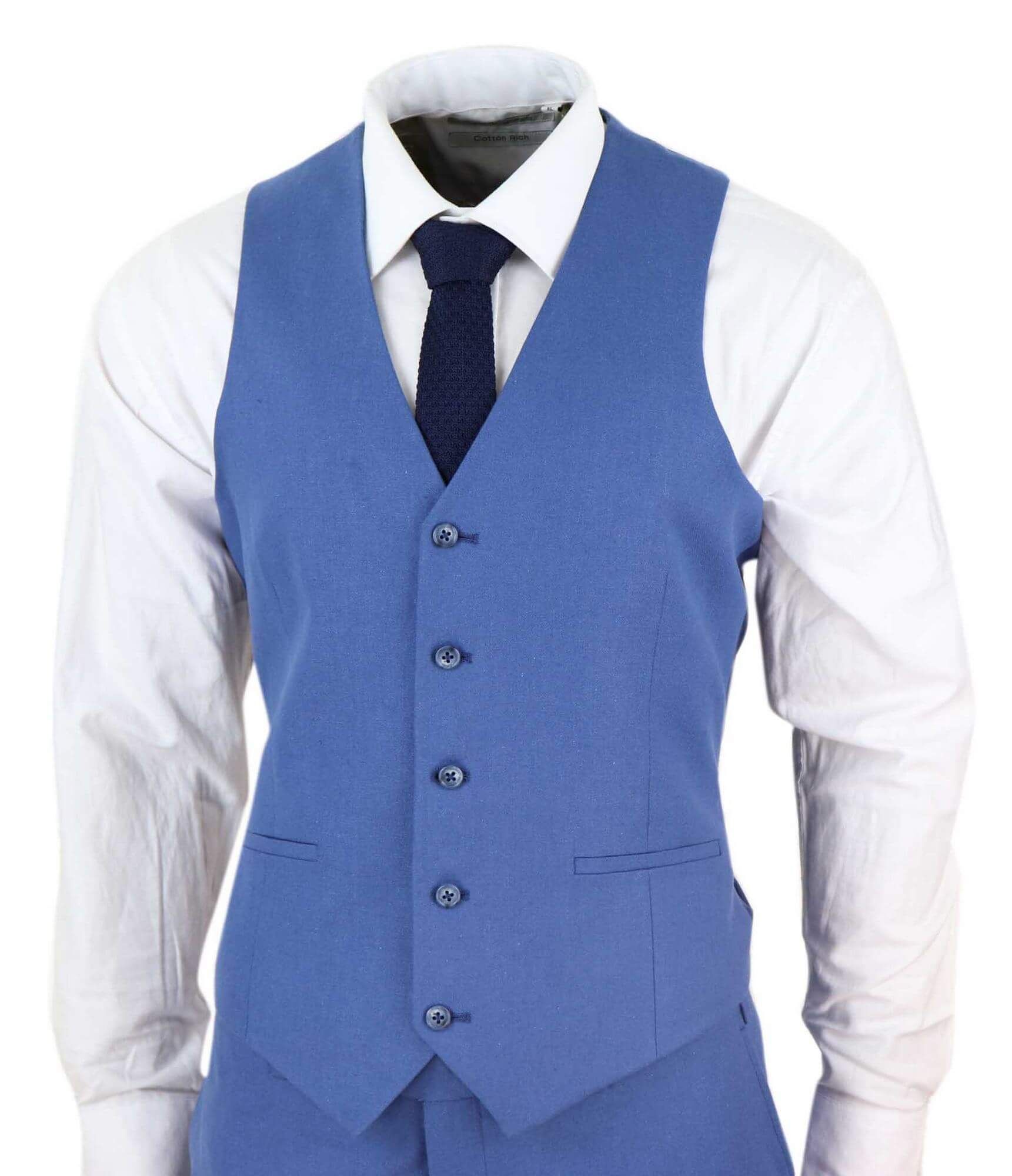 Mens Blue Light Summer Suit