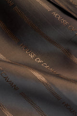 Férfi barna gyapjúkeverék tweed kabát, tyúklábmintával