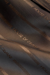 Férfi barna gyapjúkeverék tweed kabát, tyúklábmintával