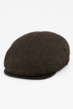 Férfi lapos sapka gyapjú halszálkás barna tweed klasszikus 1920-as évekbeli unisex del fiú