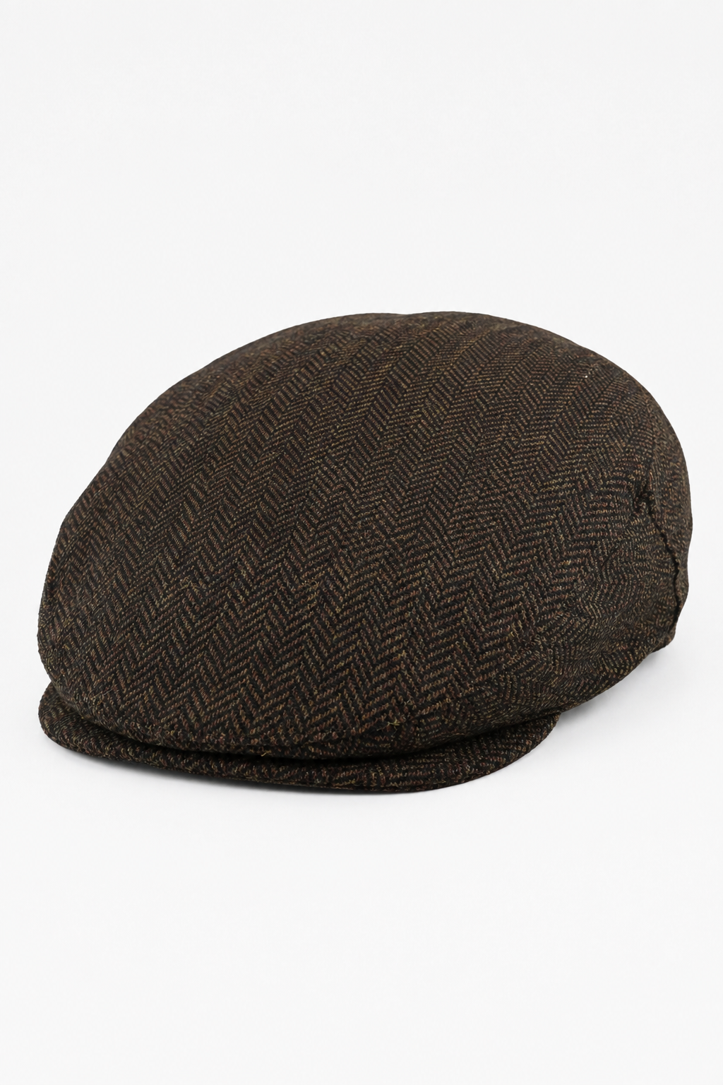 Férfi lapos sapka gyapjú halszálkás barna tweed klasszikus 1920-as évekbeli unisex del fiú