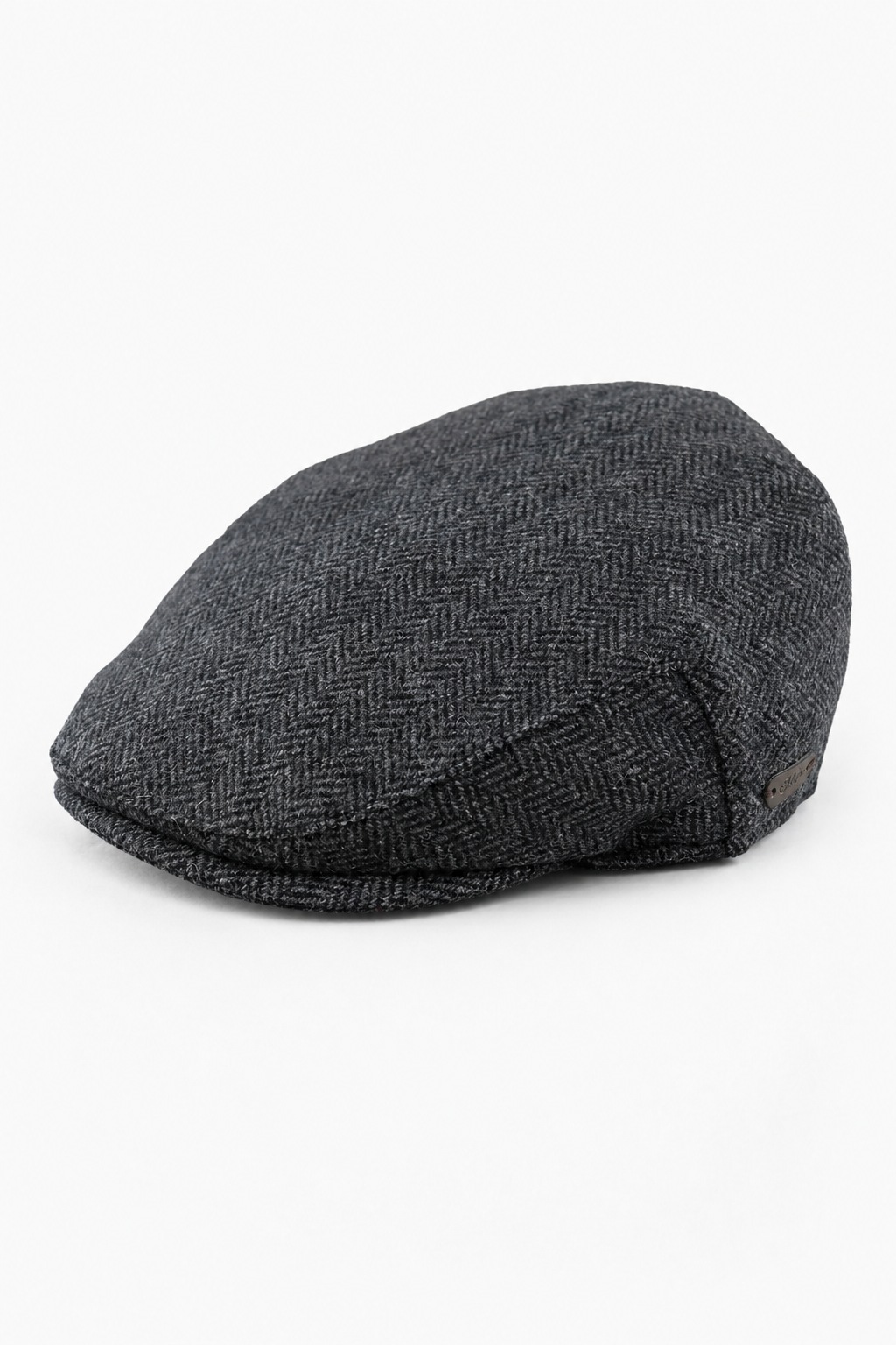 Férfi lapos sapka gyapjú halszálkás szürkéskék tweed klasszikus 1920-as évekbeli unisex fiús mintával