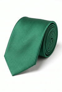 Férfi zöld vékony nyakkendő, 6 cm