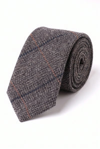 Férfi szürke gyapjúkeverék tweed nyakkendő