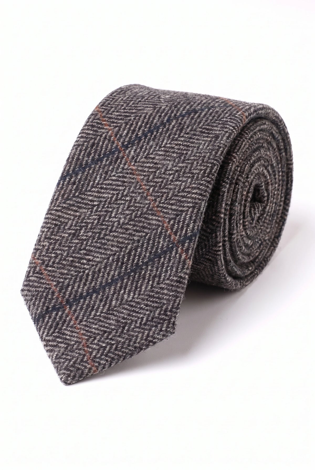 Férfi szürke gyapjúkeverék tweed nyakkendő