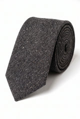 Férfi szürke gyapjúkeverék tweed nyakkendő