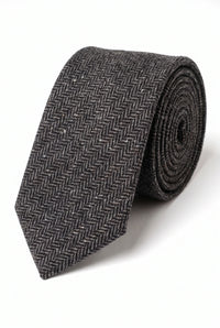 Férfi szürke gyapjúkeverék tweed nyakkendő