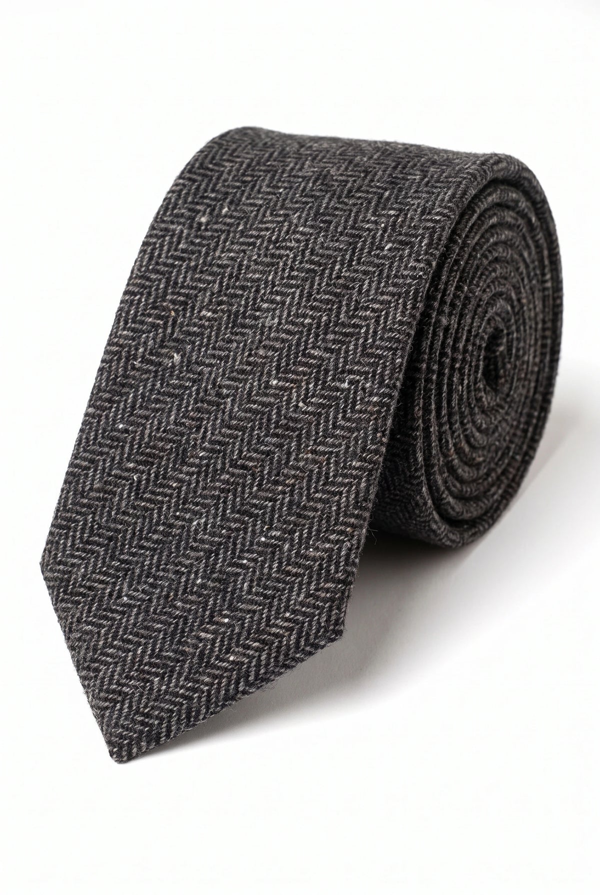 Férfi szürke gyapjúkeverék tweed nyakkendő