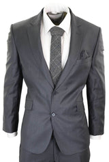 Mens Grey Wool Formal Suit