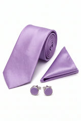 Férfi levendula színű nyakkendő szett