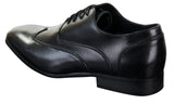 Mens Leather Laced Brogues Italian Designer Shoes Smart Formal Classic Retro