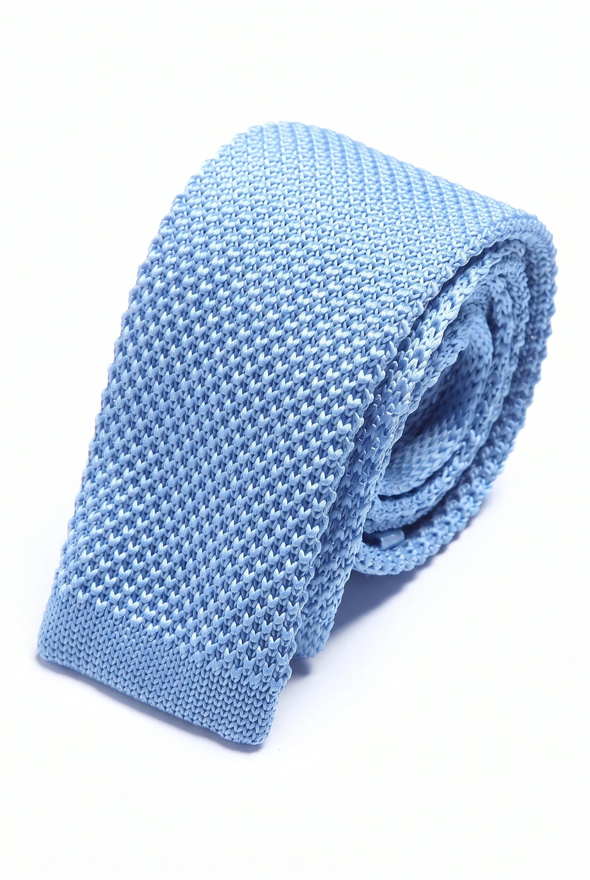 Férfi világoskék kötött nyakkendő