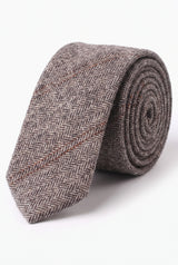 Férfi piros gyapjúkeverék tweed nyakkendő
