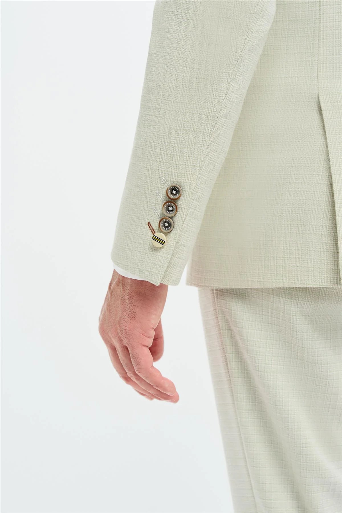 Férfi zsályazöld, szabott szabású blézer