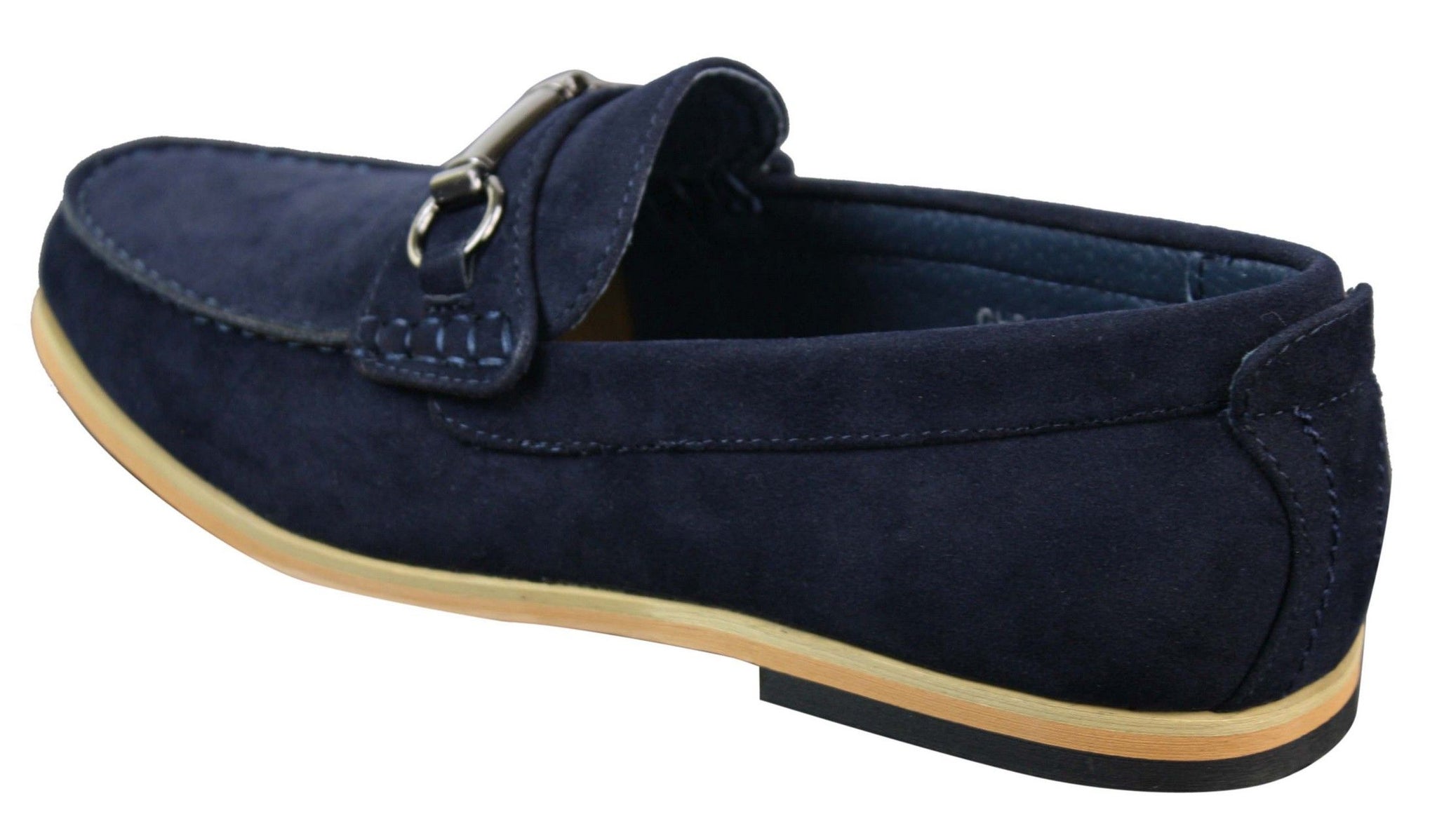 Mens Slip On Buckle Horsebit Driving Shoes Loafers Retro Smart Casual Suede