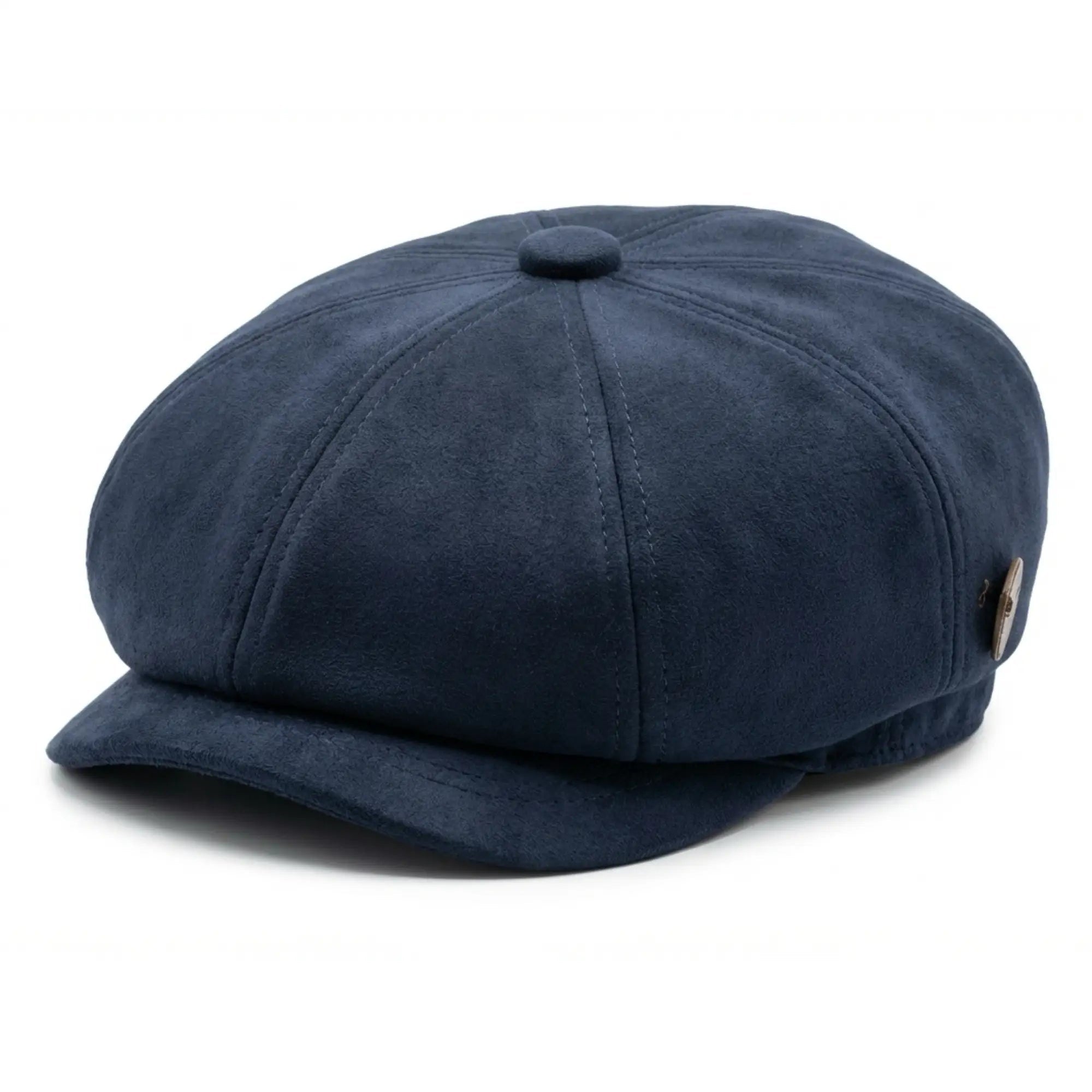 Férfi velúr vintage 8 paneles klasszikus Gatsby Baker fiú kalap - sötétkék