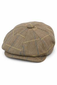 Férfi tweed kockás Peaky Blinders sapka