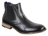 Mens Vintage Brogue Ankle Boots - Cavani Fox
