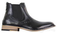 Mens Vintage Brogue Ankle Boots - Cavani Fox