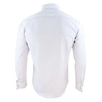Mens White Nehru Collar Shirt + Removable Collar