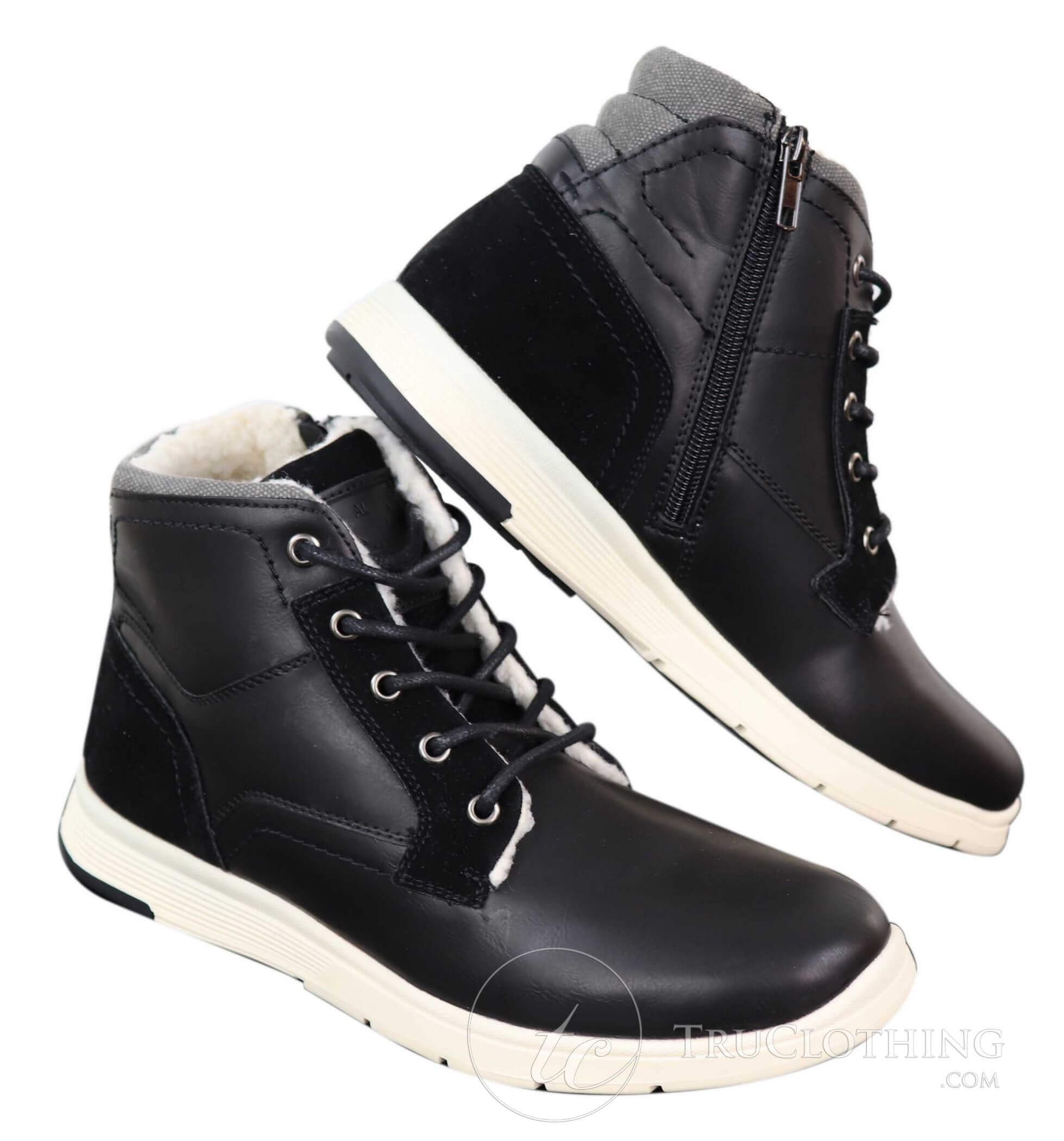 Mens Winter PU Leather Boots