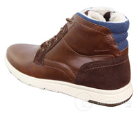 Mens Winter PU Leather Boots