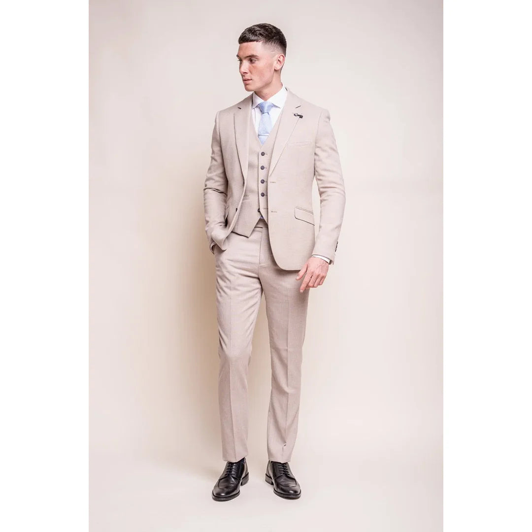 Miami - Men's Beige Wedding Blazer