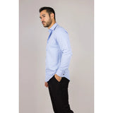 Men's Blue Double Cuff Oxford Shirt