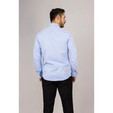 Men's Blue Double Cuff Oxford Shirt