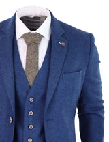 Cavani Orson - Blue Twill 3 Piece Suit