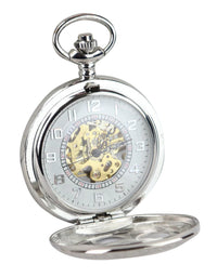 Silver Color Vintage Mechanical Pocket Watch