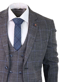 Cavani Power - Grey Glen Check 3 Piece Suit