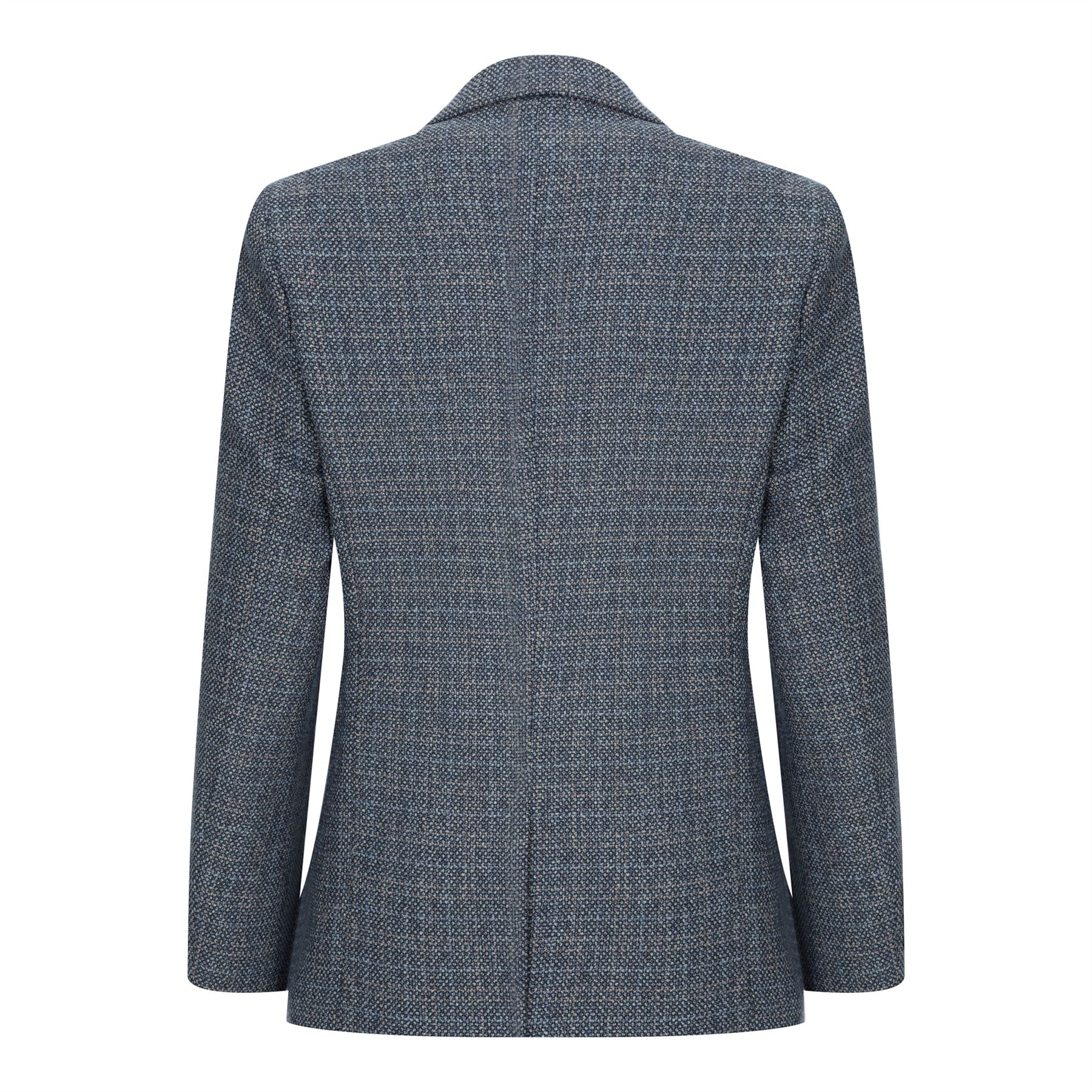 Boys 3 Piece Suit Navy Blue Tweed Check Vintage Retro Tailored Fit 1920s