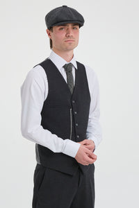 Férfi fekete vintage 1920-as évekbeli öltöny