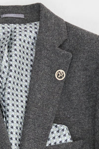 Férfi szürke gyapjúöltöny