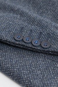 Férfi 3 részes sötétkék öltöny dupla melltartóval