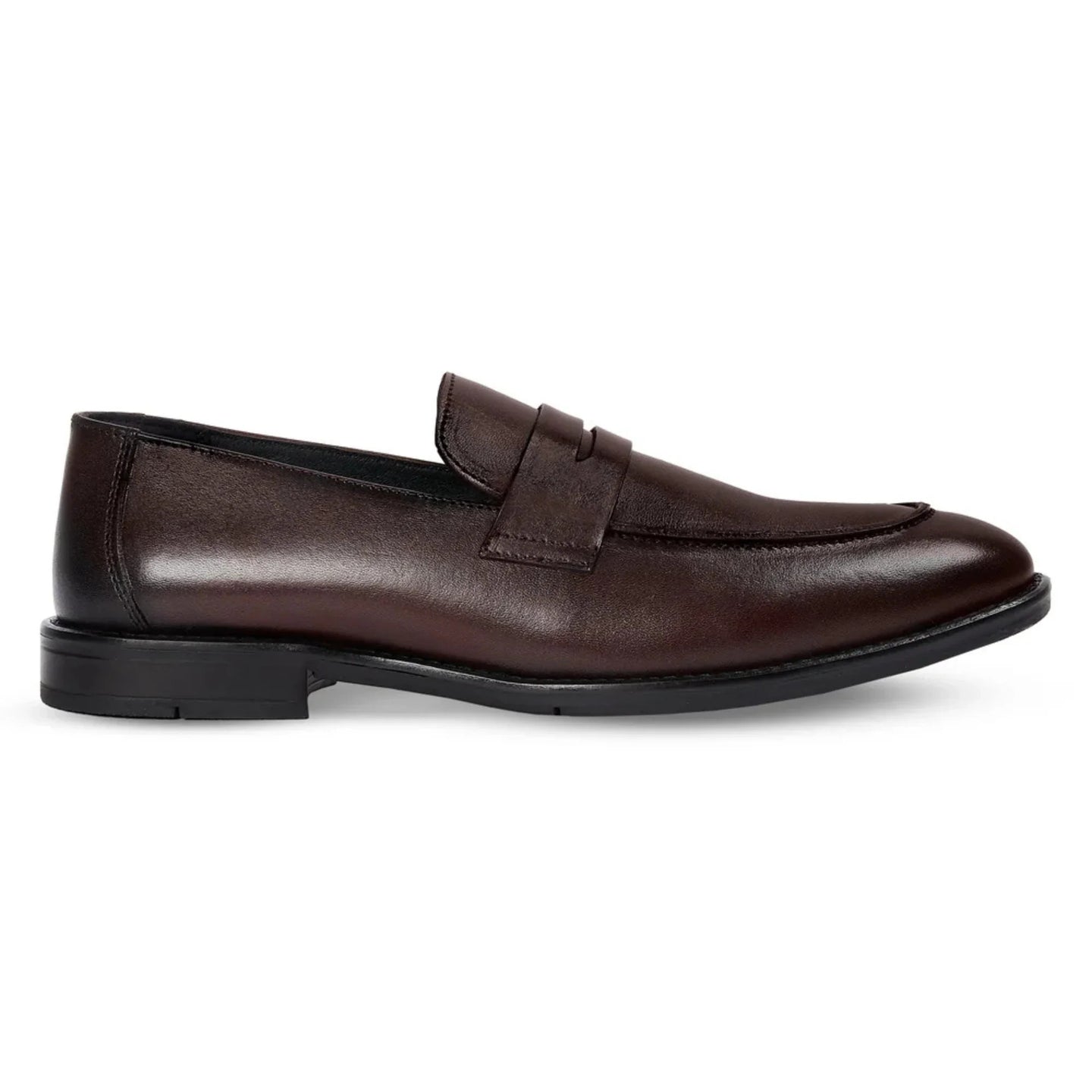 Ted - Férfi barna klasszikus moccasin bőr mokaszinok