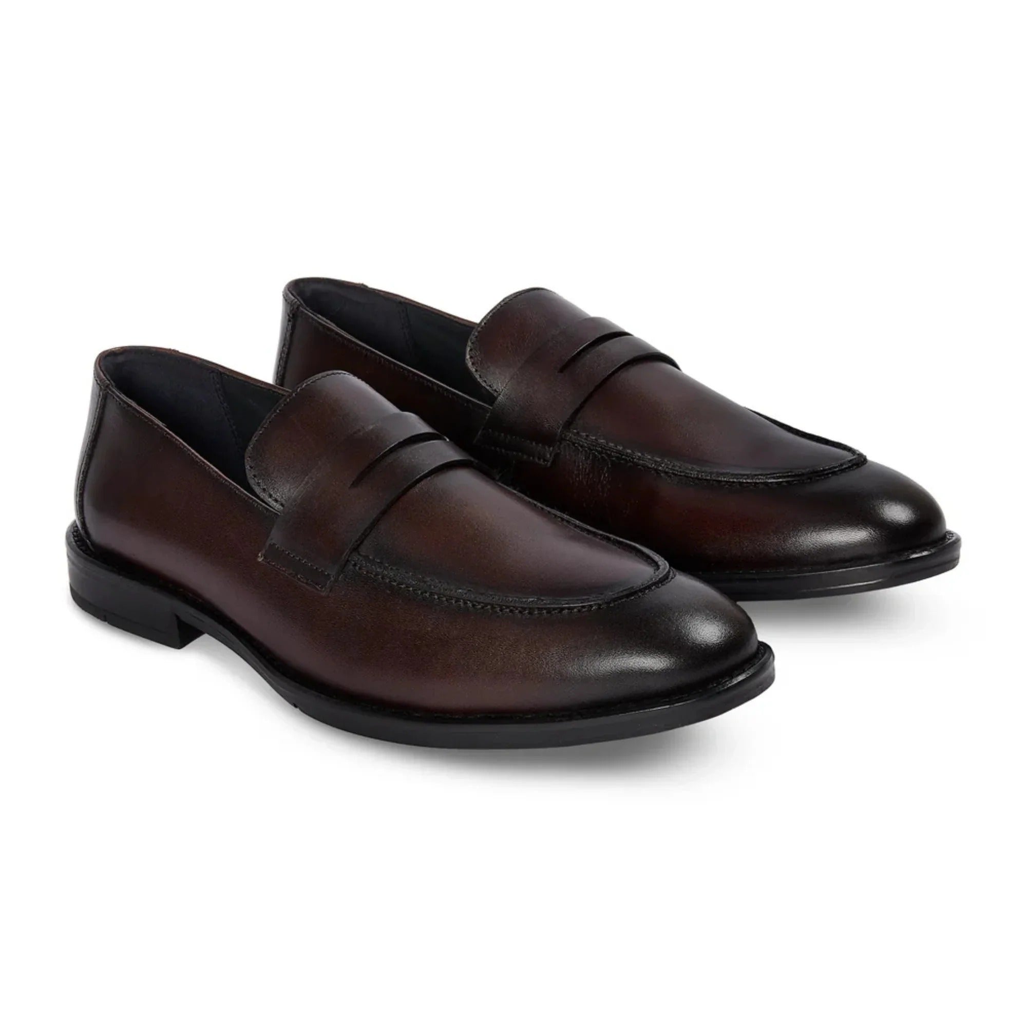 Ted - Férfi barna klasszikus moccasin bőr mokaszinok
