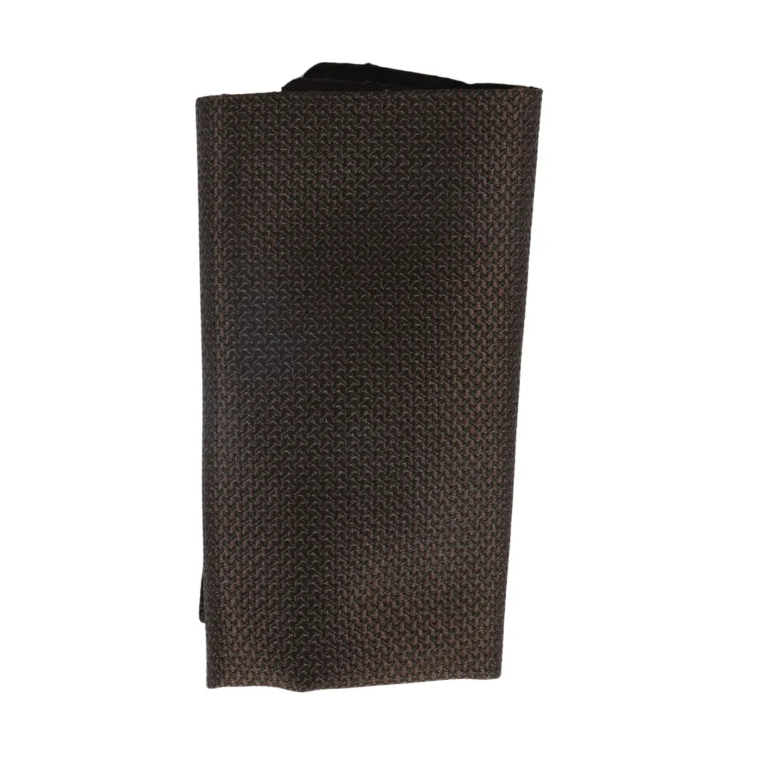 Men's Tie Pocket Sqaure Set Formal Solid Necktie - Brown