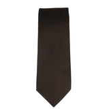 Men's Tie Pocket Sqaure Set Formal Solid Necktie - Brown