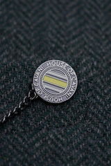 Thomas - Férfi olívazöld klasszikus halszálkás tweed blézer