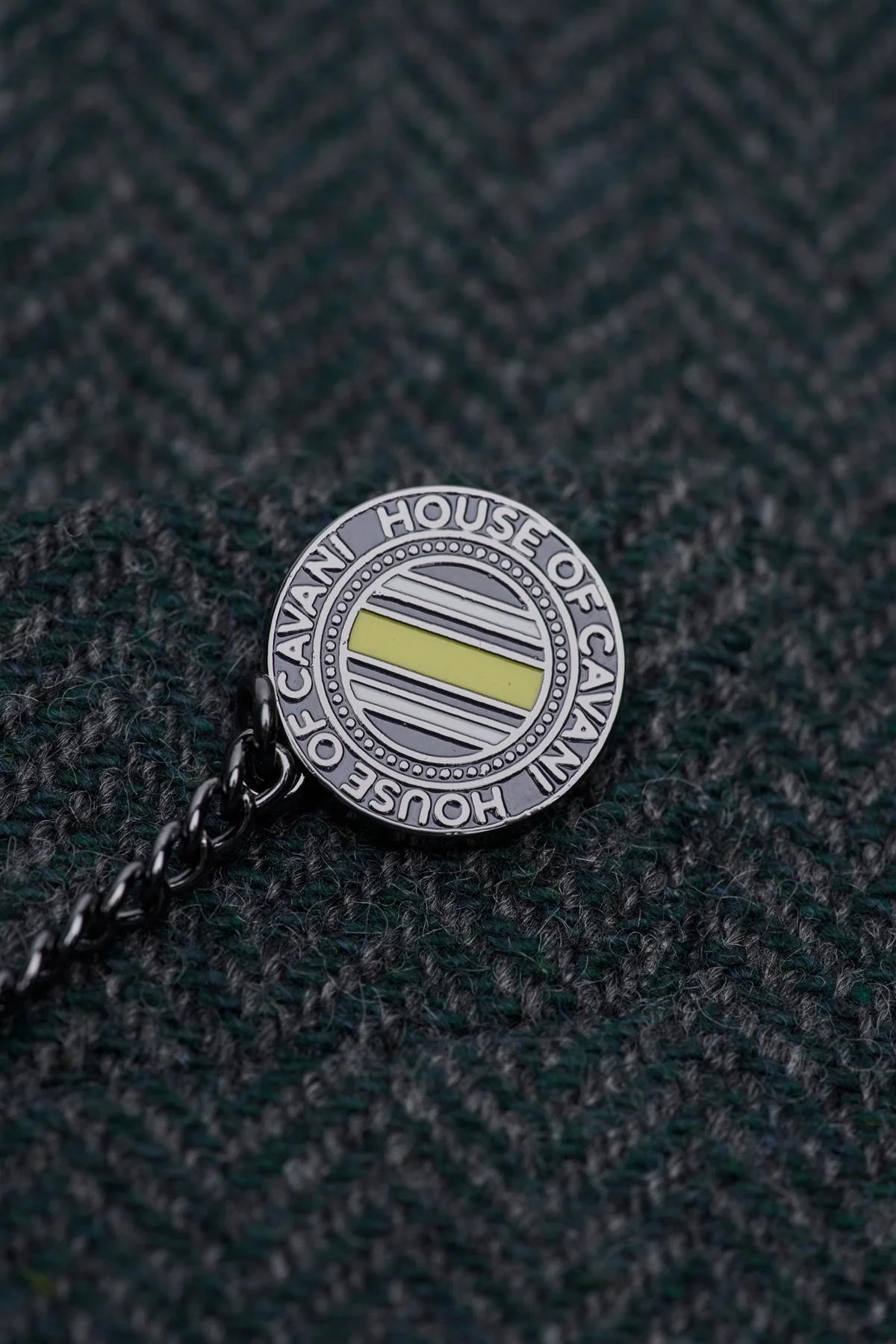 Thomas - Férfi olívazöld klasszikus halszálkás tweed blézer