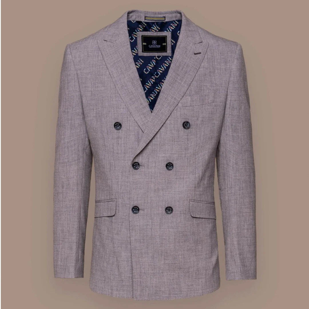 Tokyo - Men's Grey Double Breasted Blazer