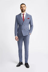 Victorious - Men's Grey 2 Piece Double Breasted Suit