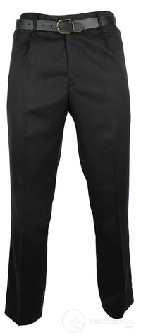 Mens Black Smart Work Office Wedding Trousers W Belt Short Reg Long