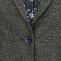 Womens Blazer Suit Wool Tweed Elbow Patch 1920s Vintage Classic Green